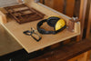 Safety glasses and hearing protection for woodworking