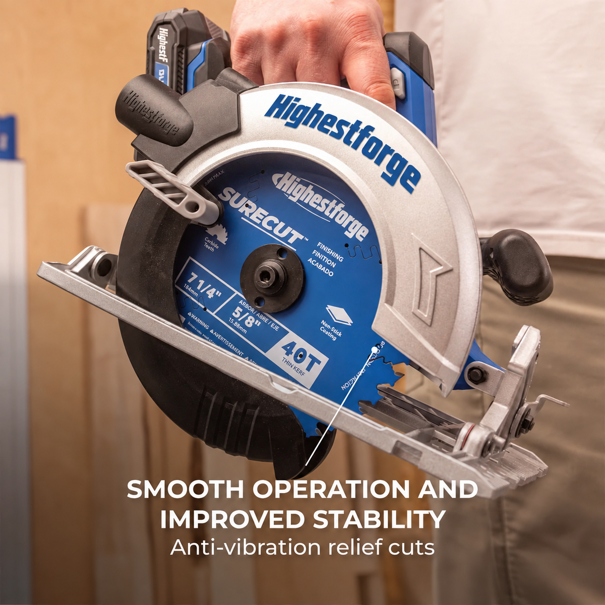 Highestforge® 7 1/4" SureCut™ Finishing 40-Tooth Saw Blade